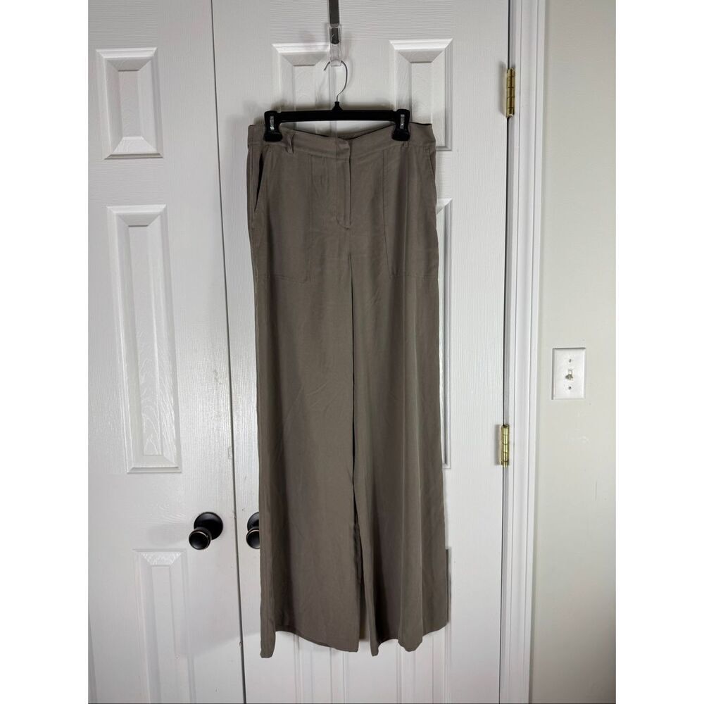 NWT BCBGMAXAZRIA Jasper Spanish Moss Wide Leg Pants Size 4